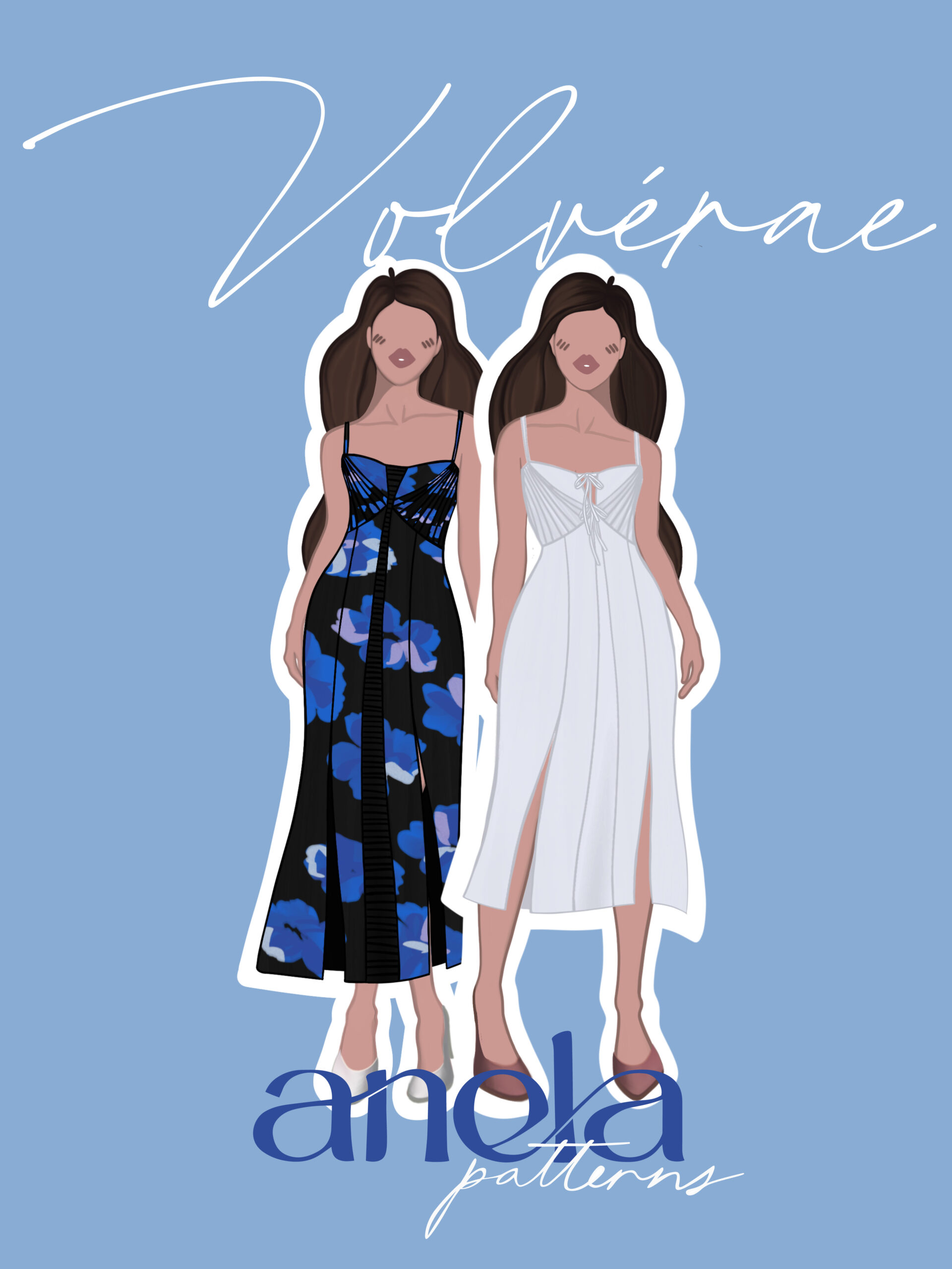 Anela Patterns - Volvérae | Patron de couture de robe habillée et féminine